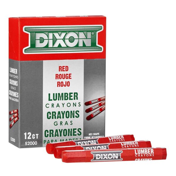 Dixon 2852000 Industrial Lumber Crayons – Red - Image 2