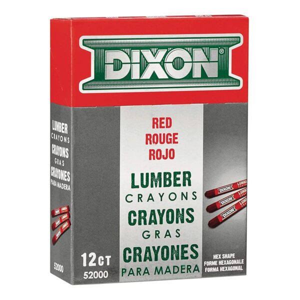 Dixon 2852000 Industrial Lumber Crayons – Red