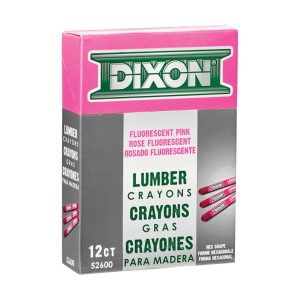 Dixon 2849600 Industrial Lumber Crayons – Fluorescent Pink